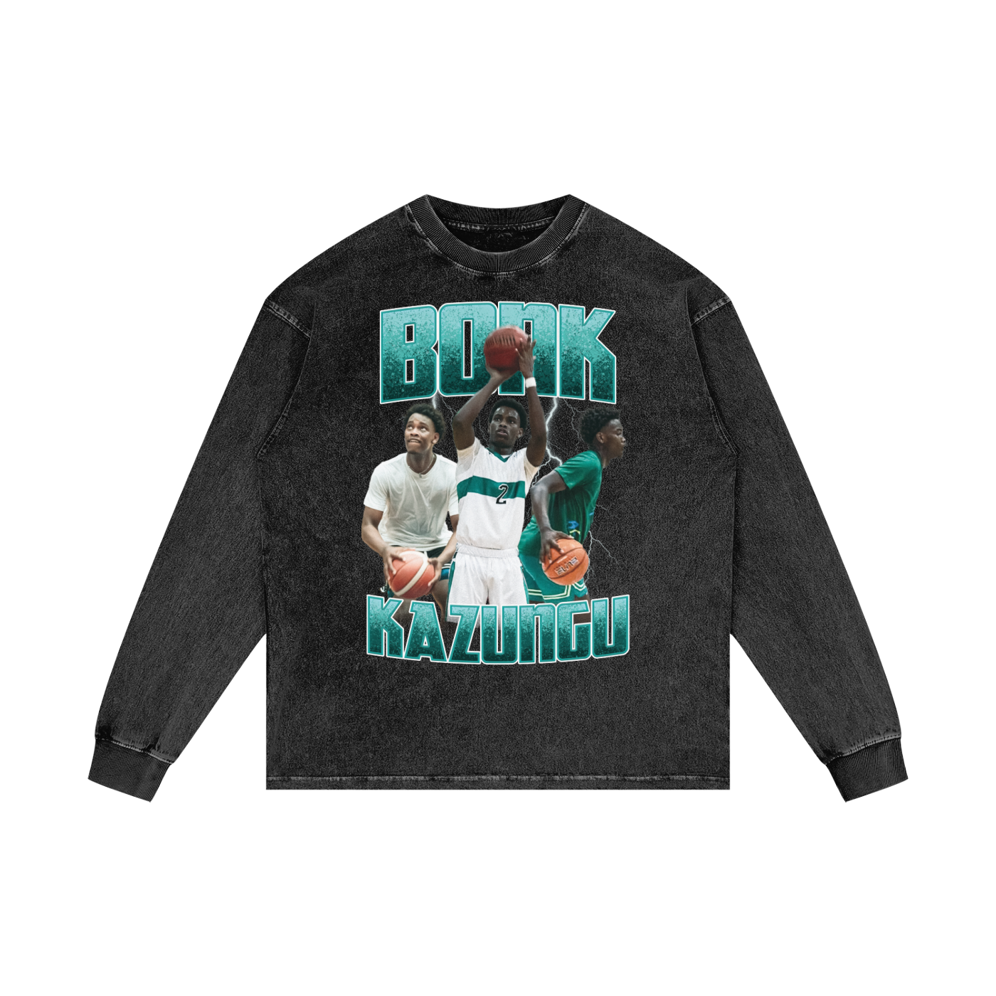 Bonk Kazungu Vintage Graphic Oversize Long Sleeve Tee