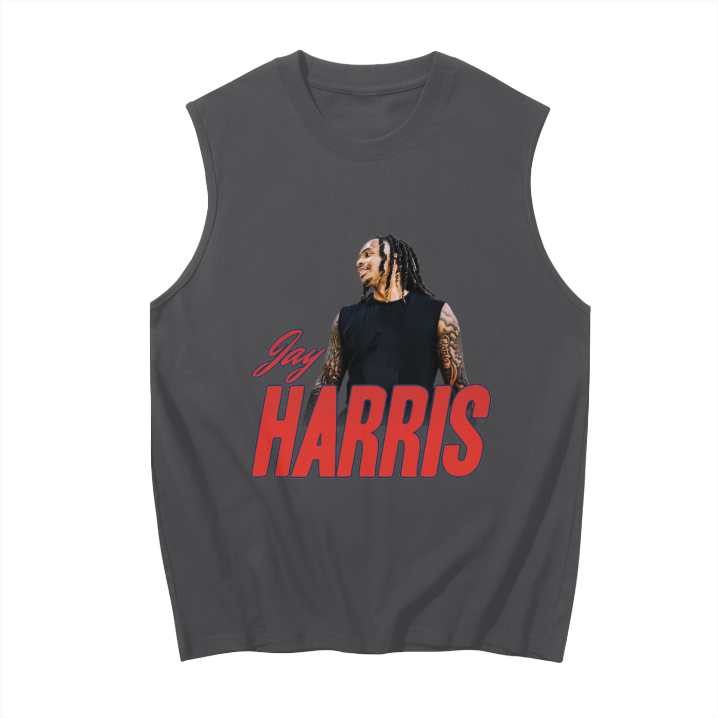 Jay Harris Graphic Sleeveless Tank Top
