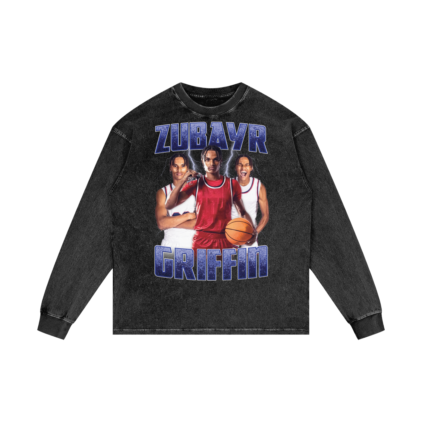 Zubayr Griffin Vintage Graphic Oversized Long Sleeve