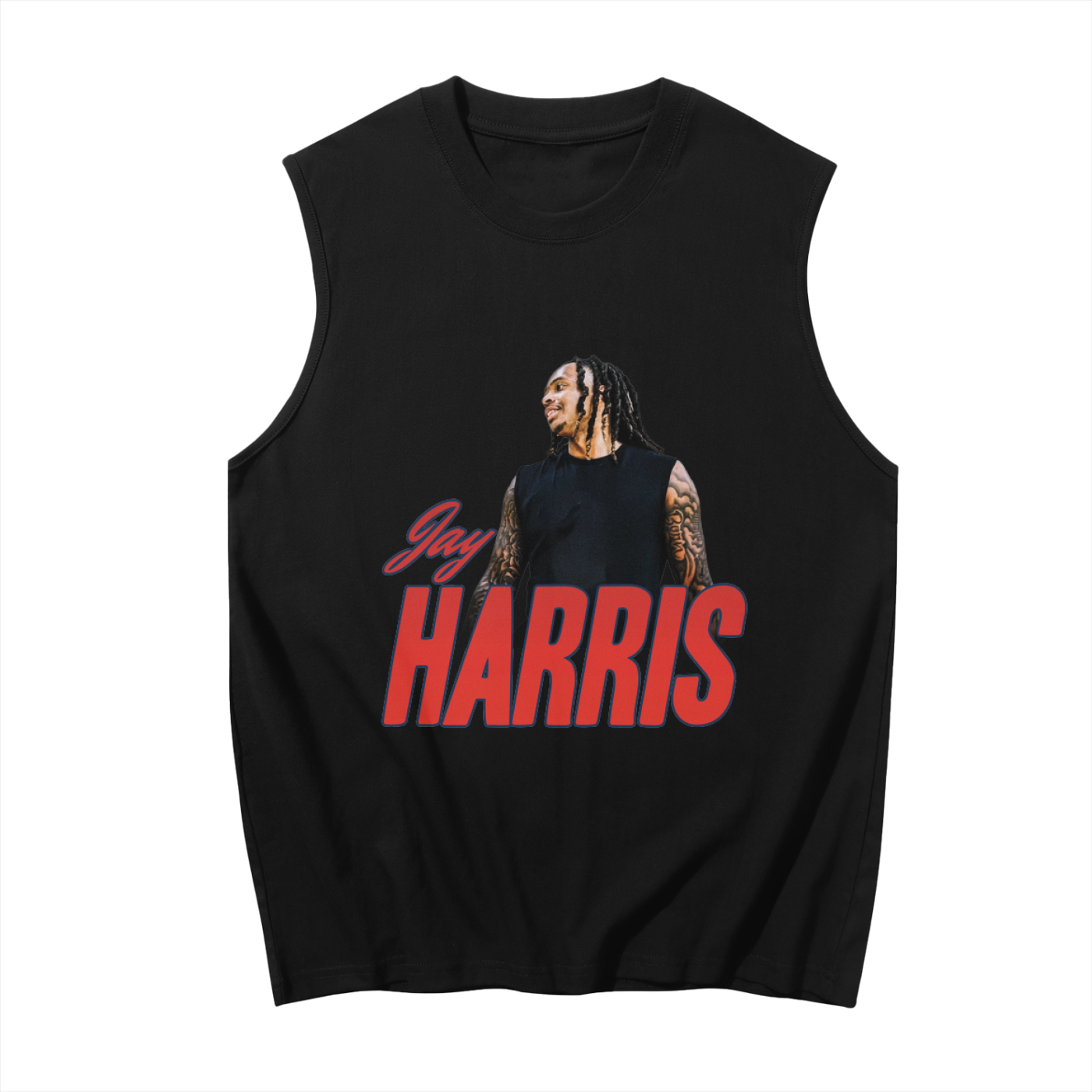 Jay Harris Graphic Sleeveless Tank Top