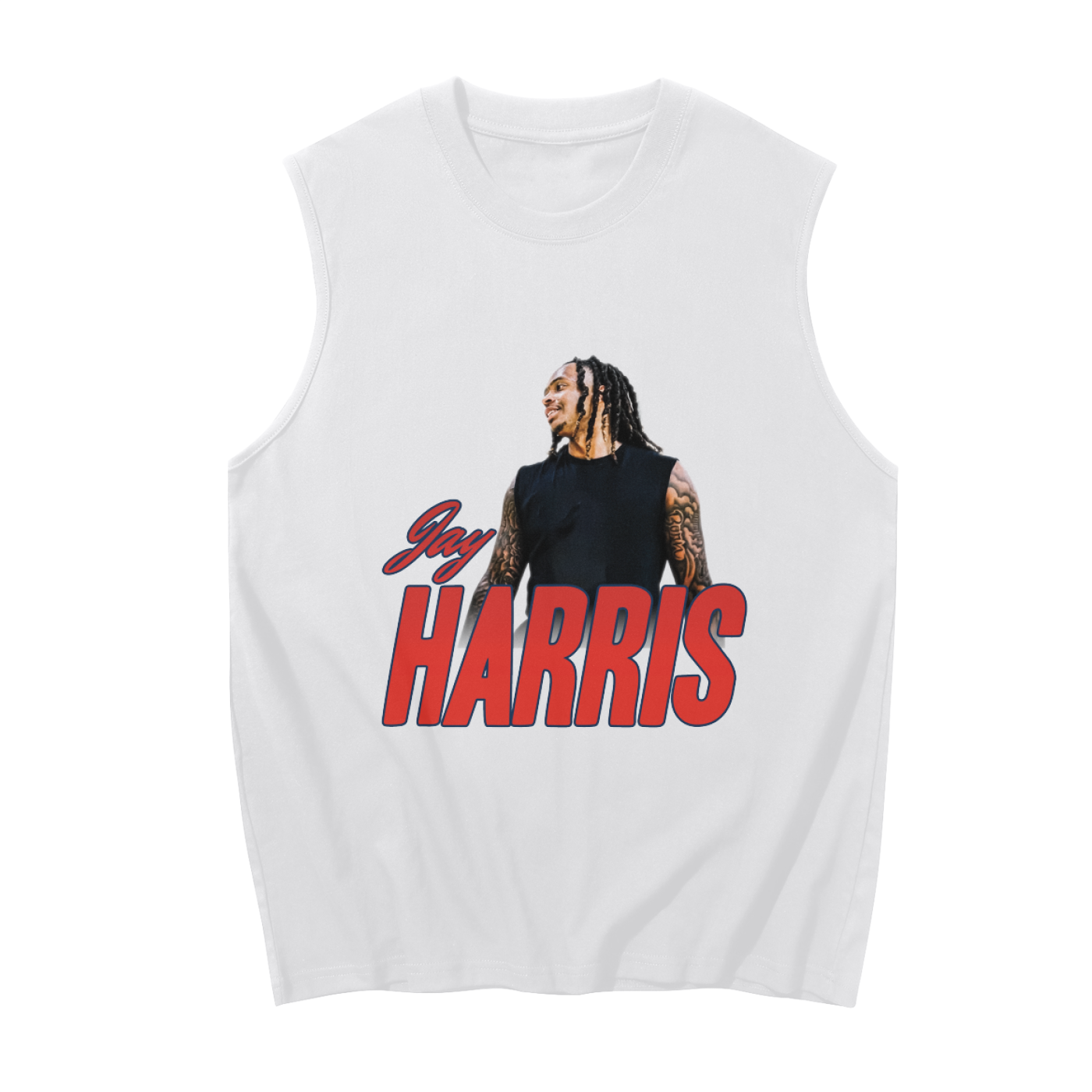 Jay Harris Graphic Sleeveless Tank Top